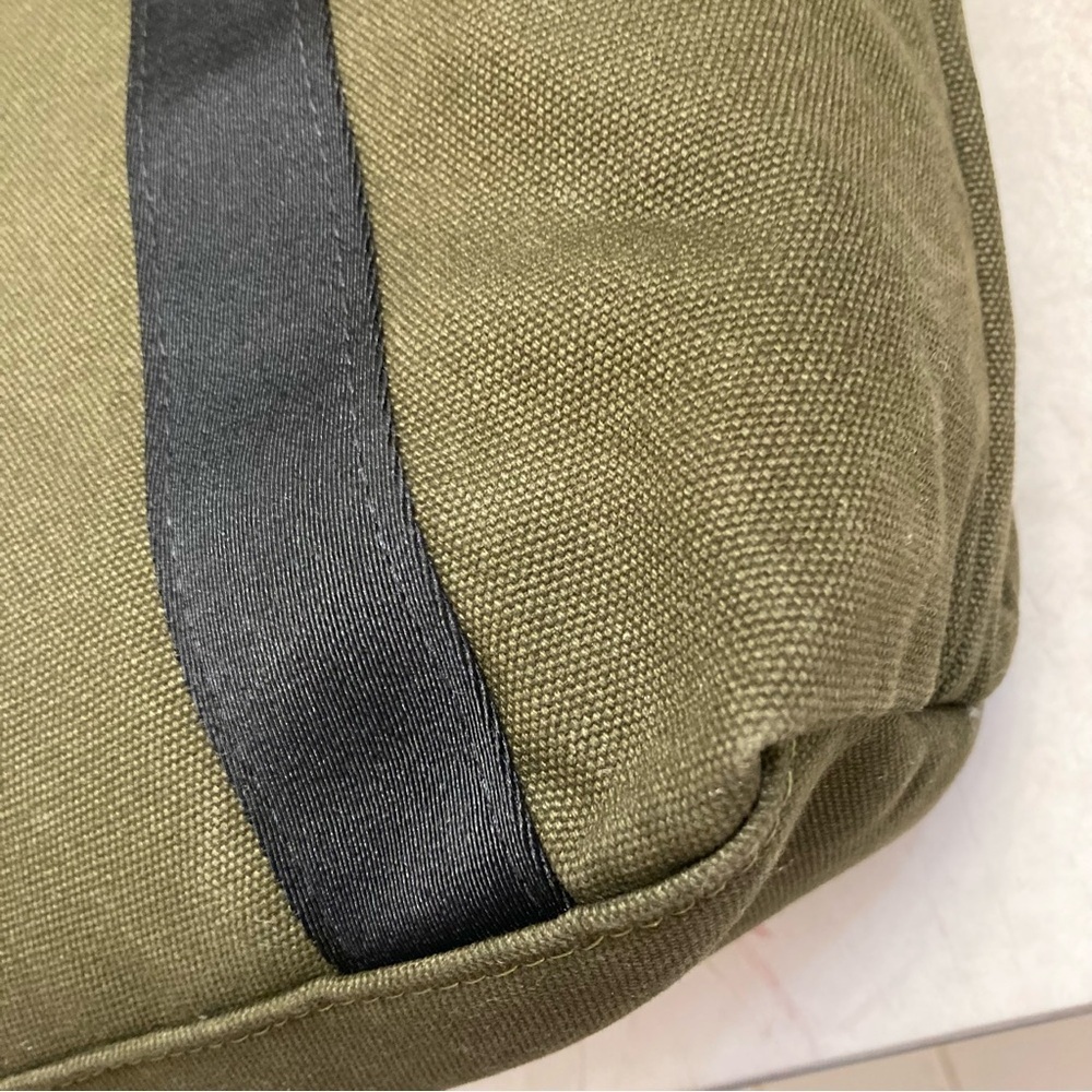 R. Riveter green and black canvas tote bag - Picture 6 of 11